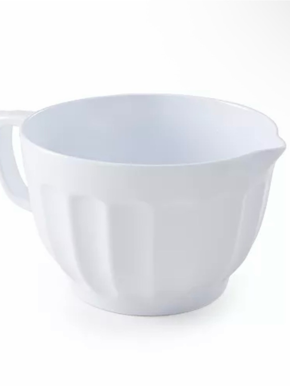 The Cellar Fluted 4-Qt. Melamine Batter Bowl White